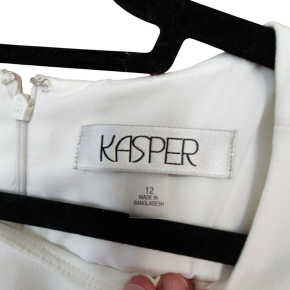 NWT Kasper White and Yellow Midi Dress - Picture 5 of 5